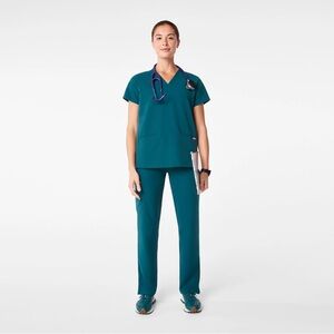 Figs Women’s Scrubs - Casma XL / Zamora Jogger XL - CARIBBEAN BLUE